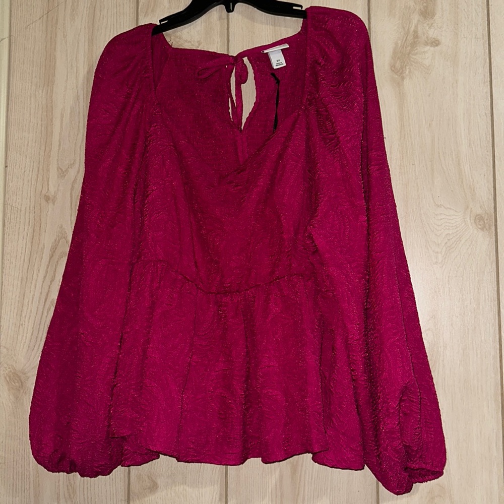 Beautiful magenta peplum top